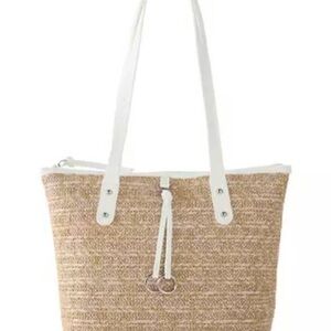 Bueno Tan and White Tote Bag